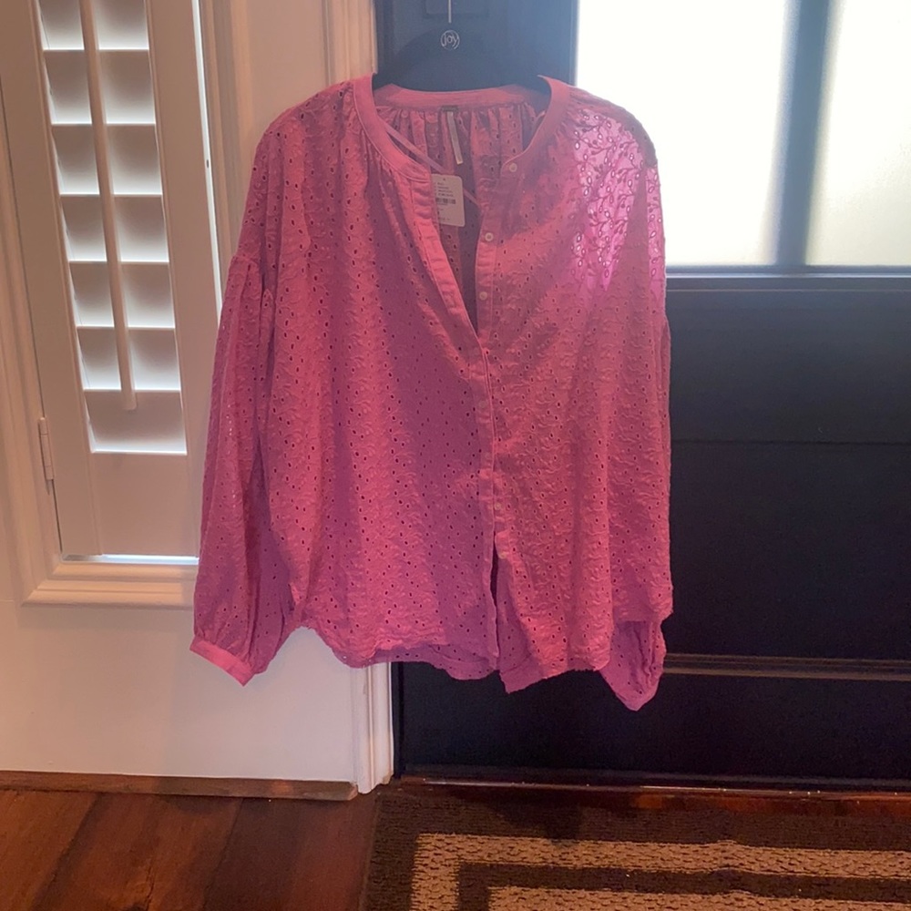 Pink FreePeople blouse